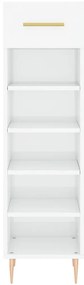Sapateira 30x35x105 cm derivados de madeira branco brilhante