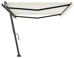 Toldo retrátil manual independente 500x300 cm cor creme