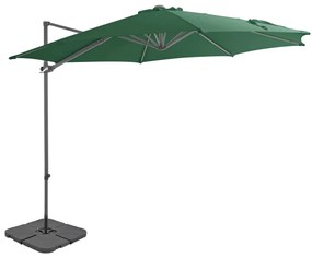 Guarda-sol de jardim com base portátil verde