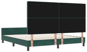 Cama vidaXL em Verde Escuro, 180x200 cm, Veludo