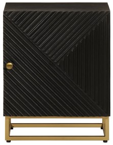 Mesa de cabeceira 40x30x50 cm mangueira maciça/ferro preto