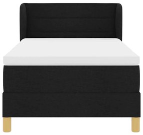 Cama Box Spring com Colchão vidaXL Preta 80x200 cm Tecido