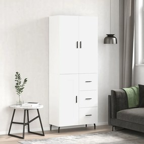 vidaXL Armário alto 69,5x34x180 cm derivados de madeira branco