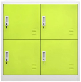 Cacifo 90x45x92,5 cm aço cinzento-claro e verde