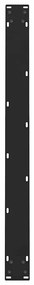 Pés para mesa de jantar pretos 2 peças 90x(72-73) cm aço