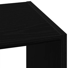 Estantes 2 pcs empilháveis 30x30x80 cm derivados madeira preto