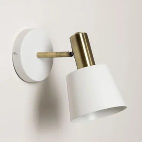 Lâmpada De Parede Orientável Em Ferro Agueda Branco - Sklum