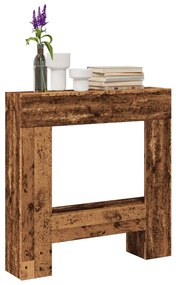 vidaXL Cornija de lareira 81x18x82 cm derivados madeira madeira velha