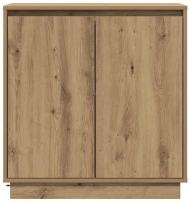 Buffet vidaXL com LED Carvalho Artesanal 71x34,5x75 cm Madeira Reconst