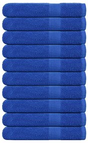 vidaXL Toalhas 10 pcs FROGN 100x200 cm 100% algodão azul