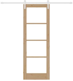 Porta deslizante vidaXL com conjunto de hardware 'ORKDAL'madeira sólid