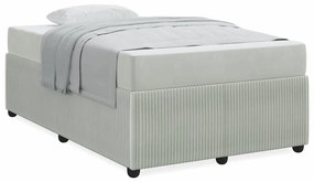 Estrutura de cama com colchão Cinzento-claro 120 x 200 cm