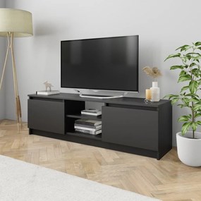 vidaXL Móvel de TV 120x30x35,5 cm contraplacado preto