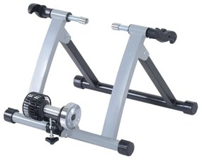 HOMCOM Rolo de Treinamento Magnético para Bicicleta Ciclotreinador Dobrável 54,4x 47,2,x39,1cm Prata e Preto