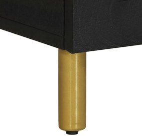 Mesa de cabeceira 50x33x60 cm derivados de madeira preto