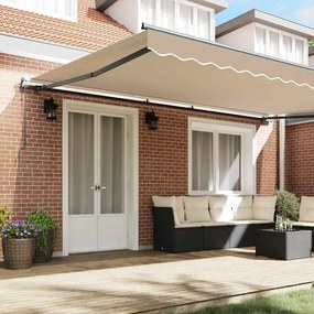 Toldo Retrátil Automático Bege 500x300 cm da