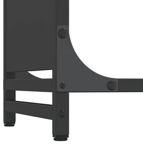 Suporte para lenha 44x28x90 cm aço laminado a frio preto