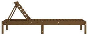 Espreguiçadeiras 2 pcs 199,5x60x74 cm pinho maciço castanho-mel