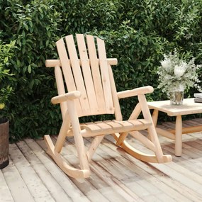 Cadeira de balanço p/ jardim 69x96x101 cm madeira abeto maciça