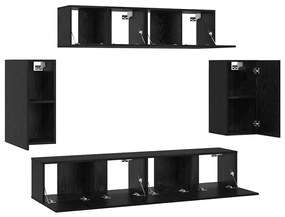 Gabinete de TV de Parede com armazenamento com porta 6 pcs Carvalho Pr