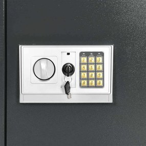 Cofre Digital Eletrónico com Prateleira Cinza Escuro 40x35x60 cm Aço