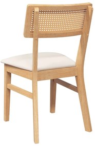 Cadeiras de jantar com almofadões 2 pcs madeira maciça