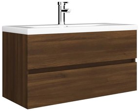 Móvel p/ lavatório 90x38,5x45cm derivado madeira carvalho cast.