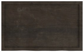Tampo de mesa 100x60x(2-6) cm carvalho tratado castanho-escuro