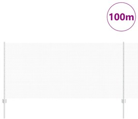 Cerca de Arame Soldado com 88 Postes U Prateados 1x100 m Aço