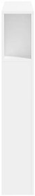 Cabeceira cama c/ LEDs 100x18,5x103,5 cm deriv. madeira branco