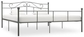 Estrutura de cama 180x200 cm metal cinzento