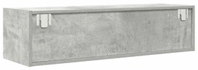 Armário para TV Cinza Concreto 100x31x25,5 cm Madeira Engenharia