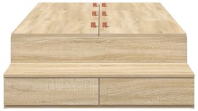 Estrutura de Cama de Armazenamento Carvalho Sonoma 75x190 cm
