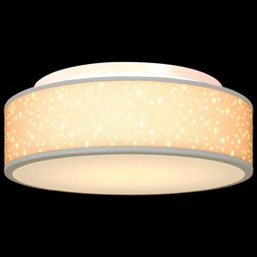 Luzes de Teto com Abajur Estelar Cinza Ø 38 cm Tecido E27