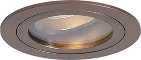 Conjunto de 6 focos embutidos modernos bronze escuro giratórios e inclináveis IP44 - Chuck