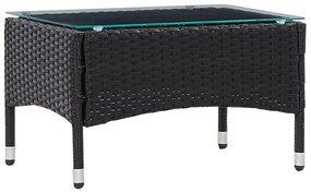 vidaXL Mesa de centro 60x40x36 cm vime PE preto