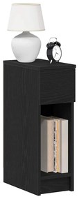 vidaXL Mesas de cabeceira com gaveta 2 pcs 20x36x60 cm carvalho preto