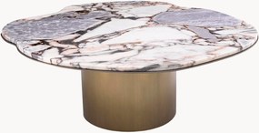 Mesa de centro com forma orgânica e tampo de mármore Shapiro