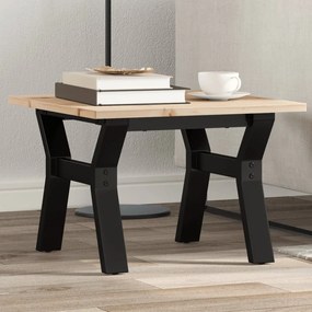vidaXL Mesa de centro estrutura em Y 50x50x35 cm pinho e aço