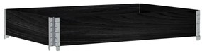 Vaso/floreira para jardim 120x80 cm pinho maciço preto