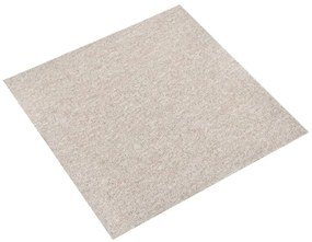 Ladrilhos carpete para pisos 20 pcs 5 m² 50x50 cm bege-claro