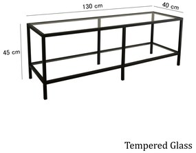 Móvel TV Basic – Preto Fosco – 130 cm x 45 cm x 40 cm