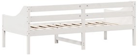 Cama dia sem colchão branco 100x200 cm pinho de madeira maciça
