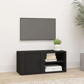 vidaXL Móvel de TV 80x31,5x36 cm derivados de madeira preto