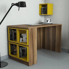 Secretária de Estudo Box – Nogueira – 120x75x65 cm