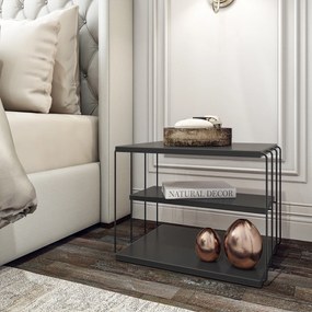 Mesa de Apoio Lifon – Antracite e Preto – 50 cm x 33 cm x 40 cm