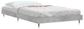 Estrutura de cama 90x200 cm derivados de madeira cinza sonoma