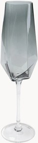 Copos de champanhe artesanais Diamond, conjunto de 4