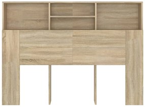 Armário de cabeceira 140x19x103,5 cm cor carvalho sonoma
