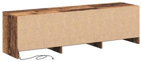 Armário de TV com LED Madeira Velha 140x34x40 cm Madeira Engenharia